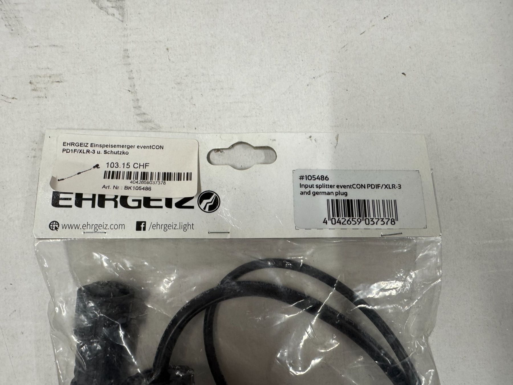 Unità & Adattatore: 2x Ehrgeiz Input splitter eventCON PD1F/XLR-3  (C367) – Nuovo (secondo la descrizione) da Däniken SO venduto da Profog1 2