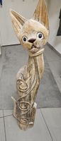 Katze aus Holz 100cm