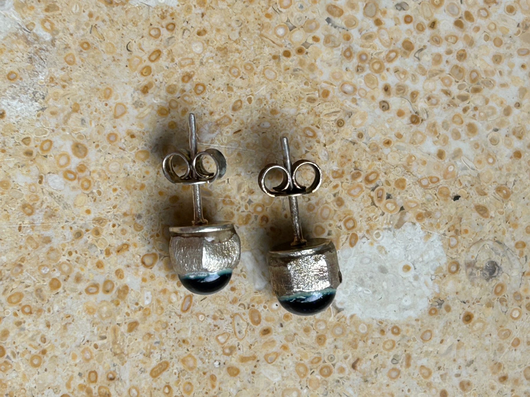 Orecchini pendenti & Orecchini a lobo: Silber Ohrstecker mit blauem Stein – Usato da Laufen venduto da Bellavitaboom 2