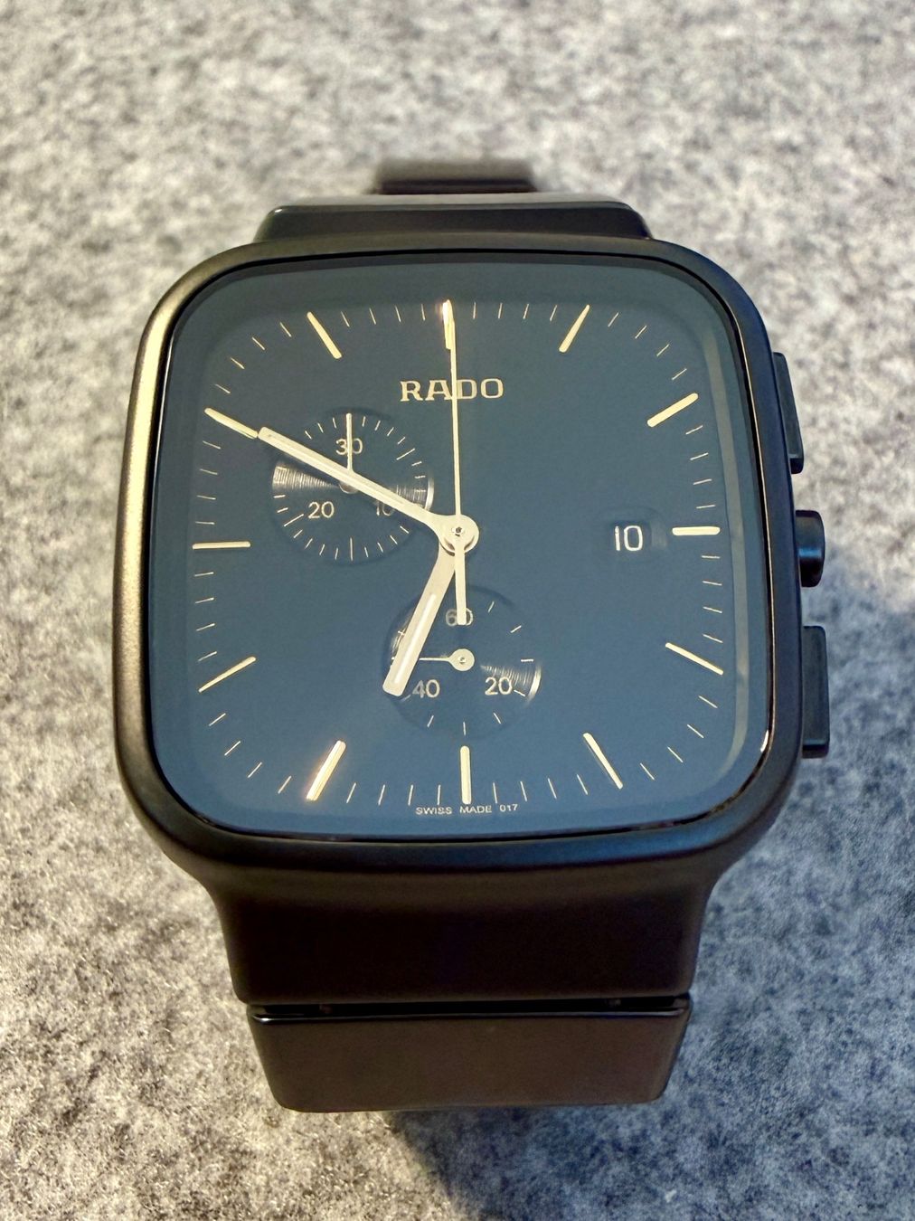 Rado Orologi: Rado r5.5 Jasper Morrison Ceramic Chronograph schwarz – Usato da Walkringen venduto da Chester007