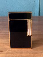 Vintage Hadson Feuerzeug unbenutzt schwarz gold NOS