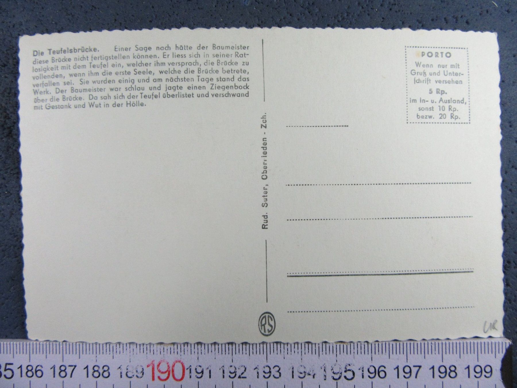 Cartoline postali: DIE SAGE VON DER TEUFELSBRÜCKE GOTTHARDSTRASSE OLDTIMER AUTO – Usato da Ettingen venduto da Hausi4711 2