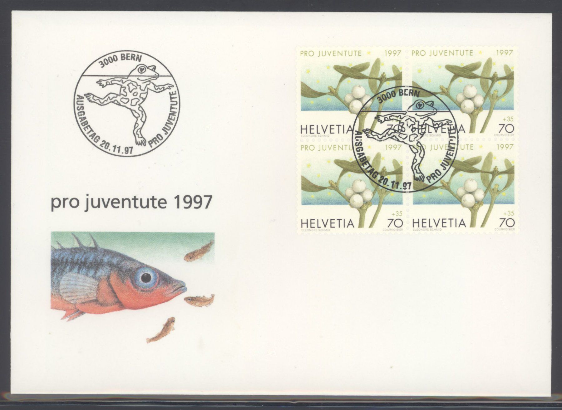 Tutti i francobolli: 1997, FDC, Pro Juventute, Viererblöcke – Usato da Willisau venduto da Vollstempel 1