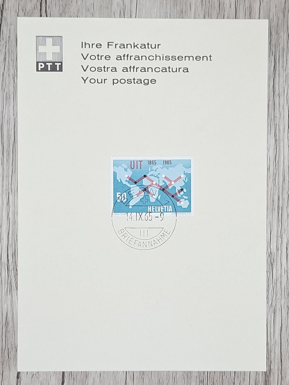 Tutti i francobolli: CL21 PTT Suisse 1965 – Usato da Cousset venduto da Patrick_Collections
