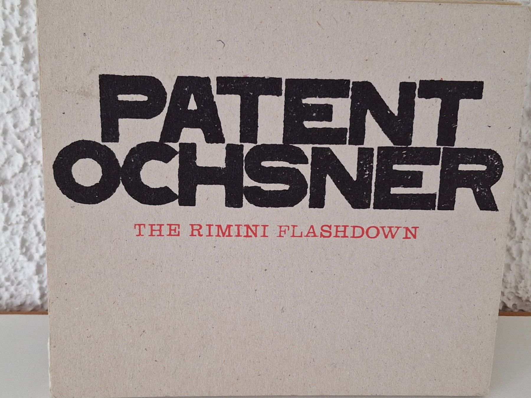 CD: CD Patent Ochsner -  "The Rimini Flashdown" – Usato da Aarberg venduto da Jackup1