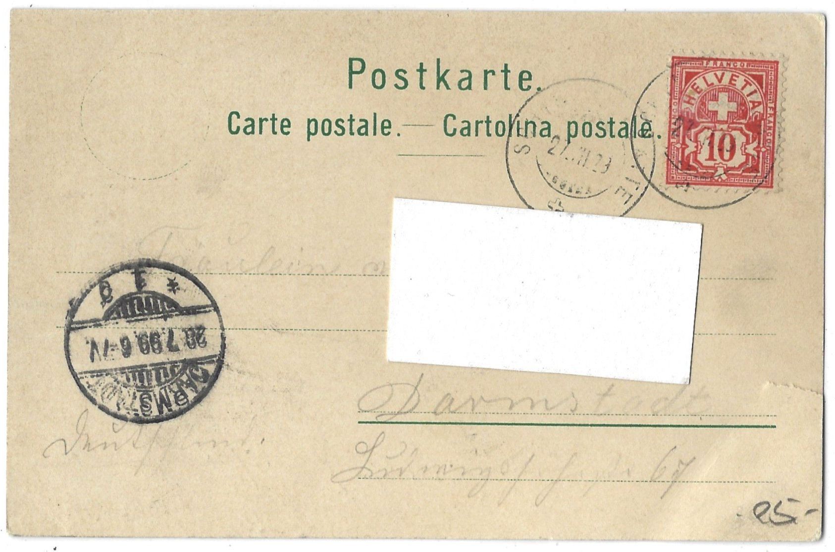 Cartoline postali: S C H Y N I G E    P L A T T E – Usato da Bütschwil venduto da Jackson1A 1