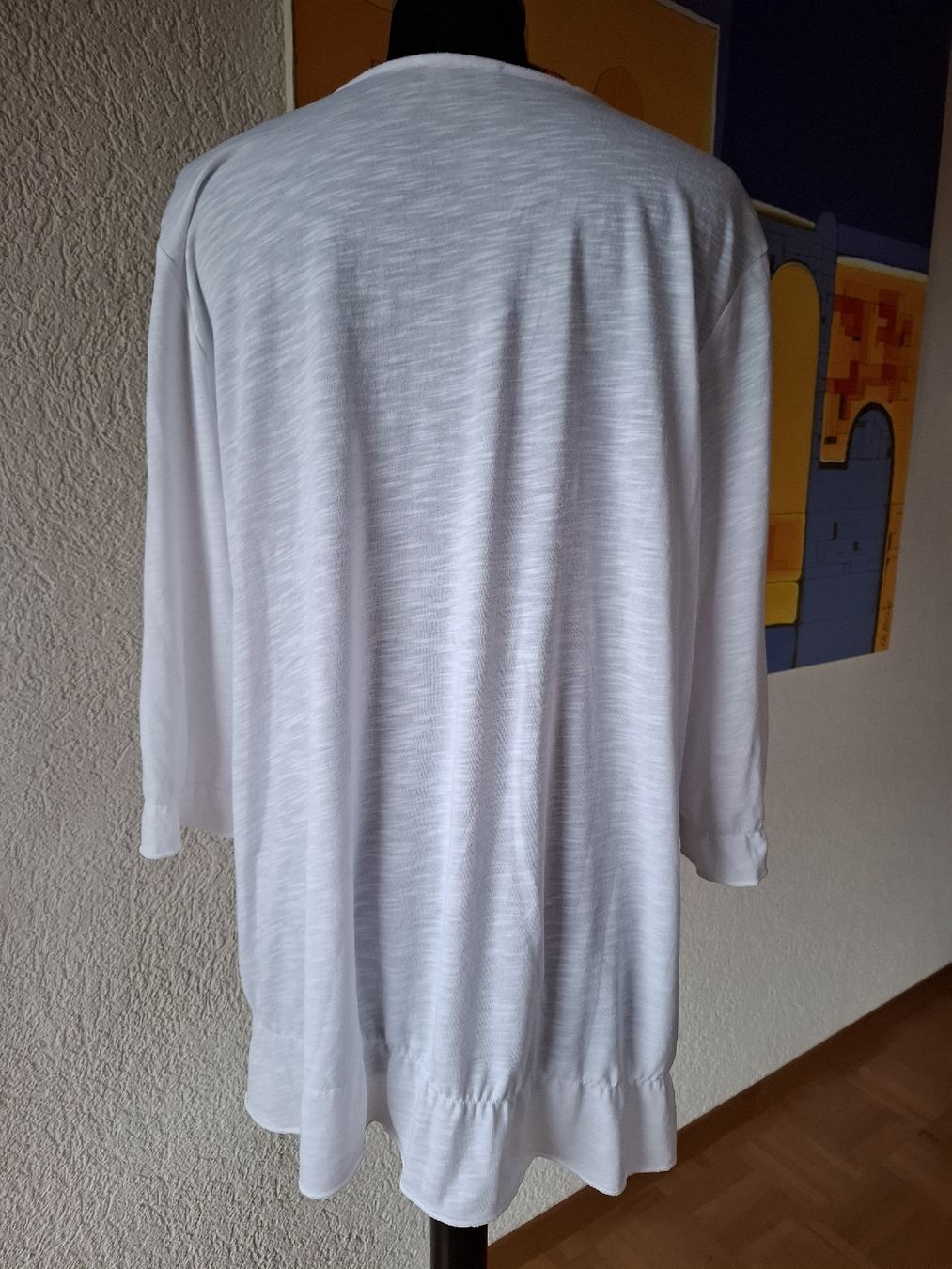 Tuniche: Damen Tunika Bluse Weiß Gr. XXL 48 boho Basic Casual 8 – Usato da Vinelz venduto da sonnenmond77 5
