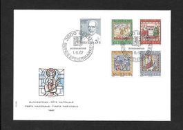 FDC Pro Patria Serie 1967 B133 - B137 ET Bern 1.6.1967