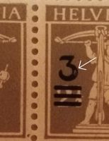 483) Abart Fleck in der 3 postfrisch