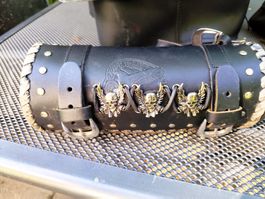 Gabel Lederrollentasche für Motorrad mit Beschlägen ab 1 Fr