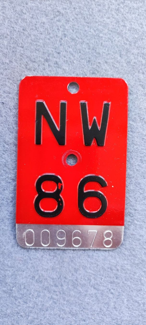 Insegne: Velonummer NW 86 – Usato da Diessenhofen venduto da Oatman66
