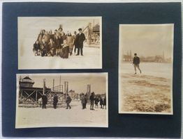 4 Fotos Februar 1929, Seegfrörni Reichenau Untersee Bodensee
