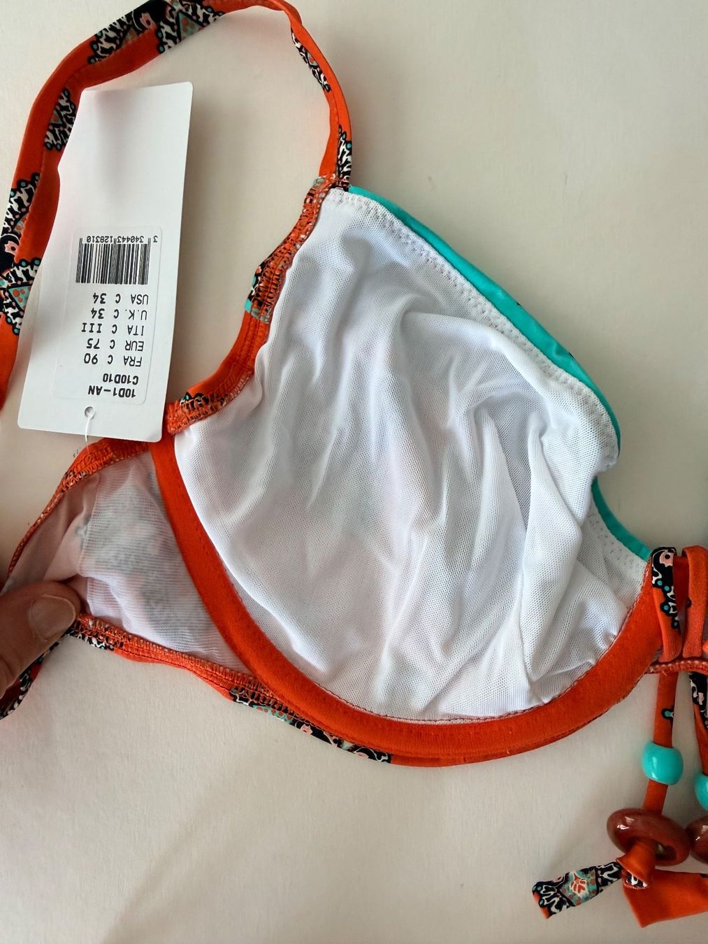 Chantelle Badekleider & Bikinis: CHANTELLE, Bikini, Grösse 75C/38, Farbe Orange mit Muster – Neu und originalverpackt aus Rudolfstetten von gst_g7xl 5