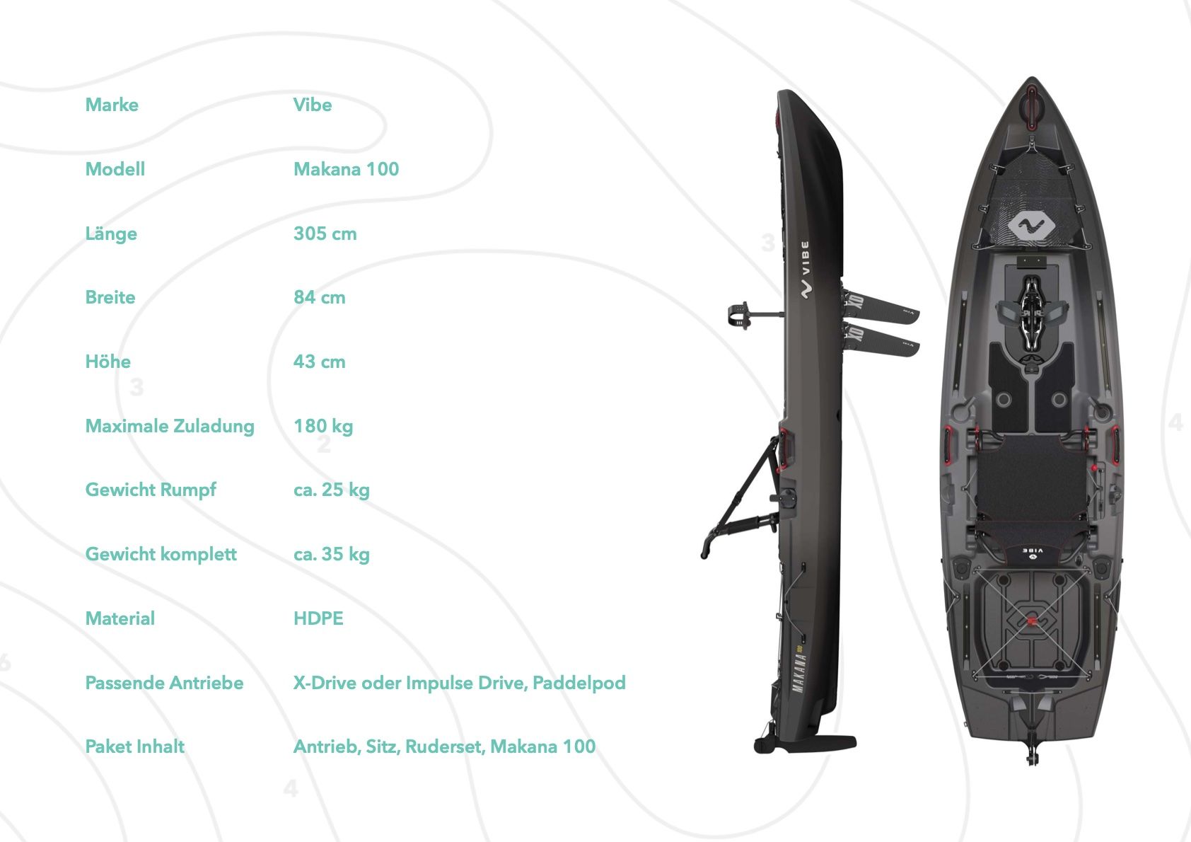 Boote: Vibe Makana 100 Angelkajak – Neu und originalverpackt aus Bätterkinden von Jaenu13 2
