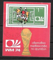 Bulgarien Block 47A Fussball WM Deutschland 1974 gestempelt