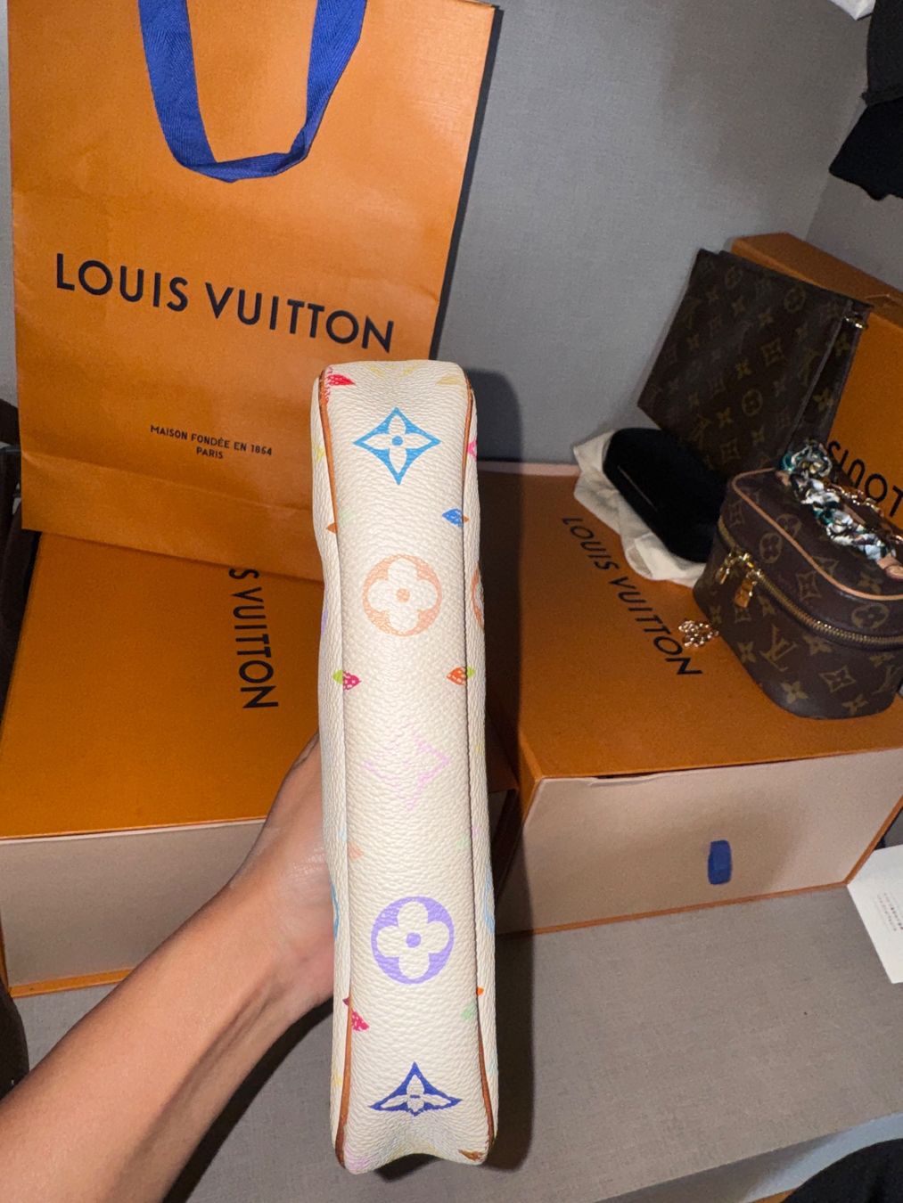 Louis Vuitton Taschen für Damen: Louis Vuitton Pochette multicolor 2004 – Gebraucht aus Widnau von Pukpan_99 4