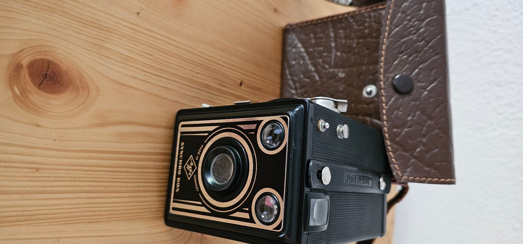Agfa Fotocamera: Agfa Synchro Box Kamera mit Tasche – Usato da WEITE venduto da Roemer16