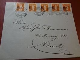 21.I.21., BASEL MIT MASCHINENSTEMPEL NACH BASEL