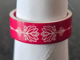 Mood Addon en polymère rose avec petit mandala, taille 52