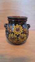 Keramikvase mit Blumenmotiv