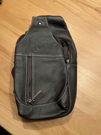 Herren Ledertasche Umhängetasche braun guter Zustand