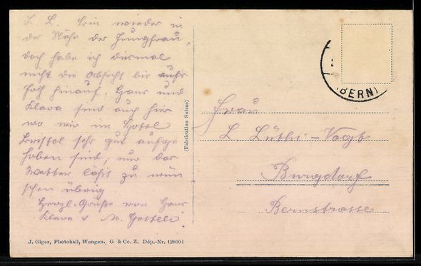 Cartoline postali: AK Wengen, Ort mit Hotels und Chalets – Usato da Berlin venduto da bartko-reher 1