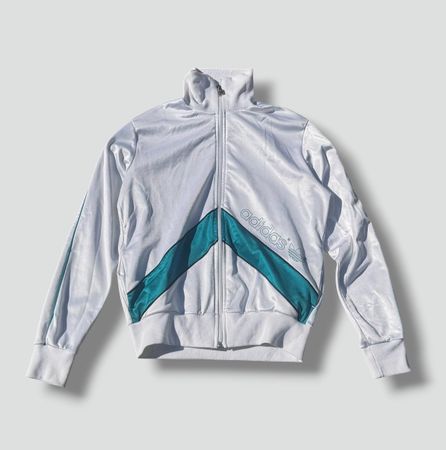 Adidas vintage 90s white track jacket retro trainingsjacke