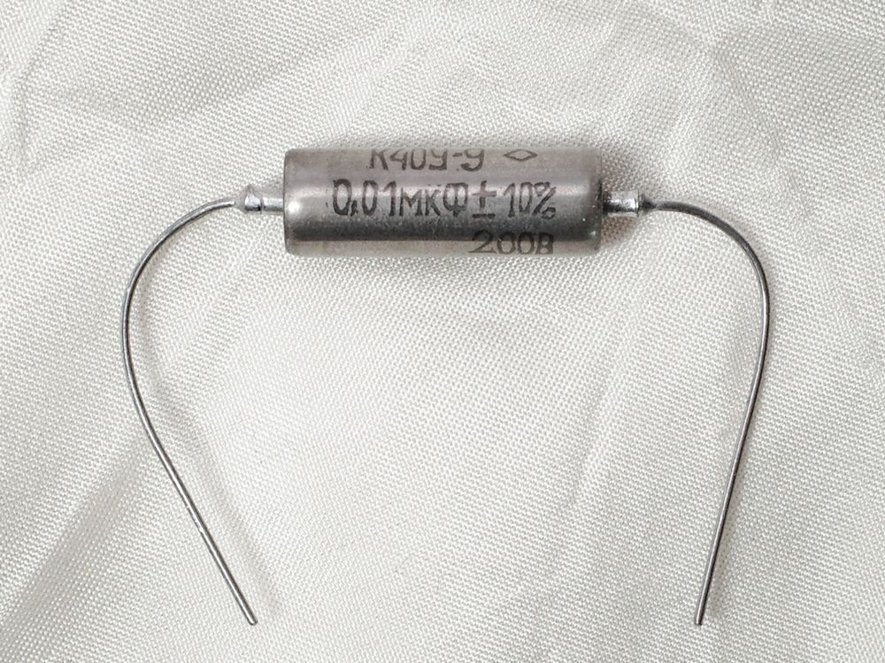 8 Condensatori PIO 0.01uF 10nF 1600V K75-12 URSS – Per Amplificatori Valvolari – Fisso Assiale
