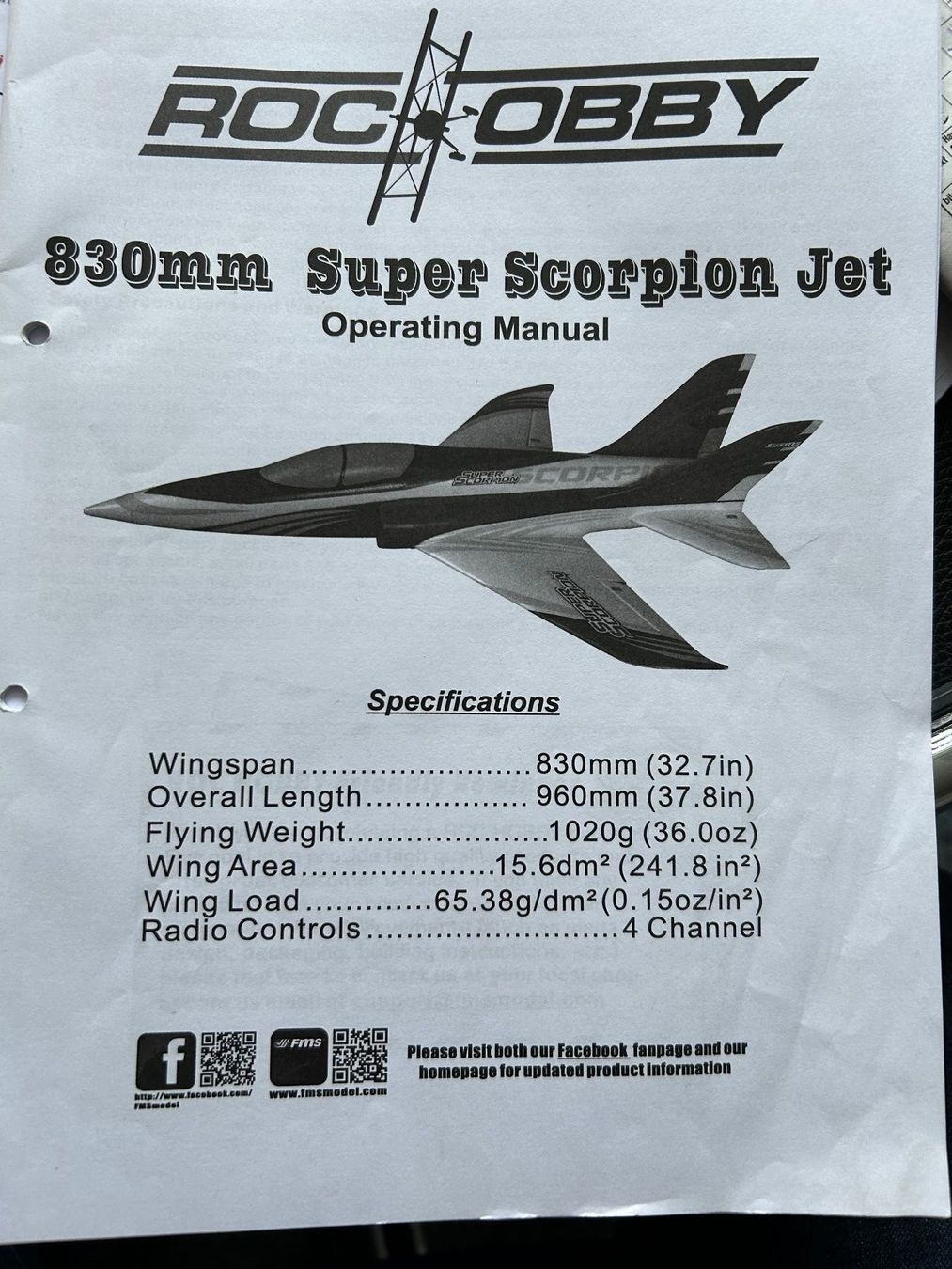 FMS Modellismo RC: Super Scorpion Jet,  830mm – Usato da Schaffhausen venduto da Gloeoenli 4