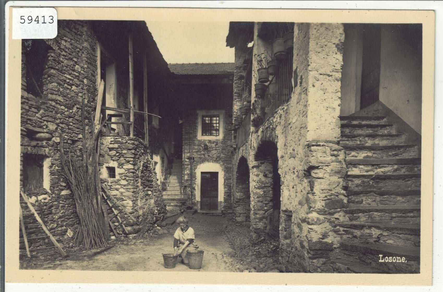 Cartoline postali: Losone - Dorfpartie – Usato da Ettingen venduto da Kartenplanet