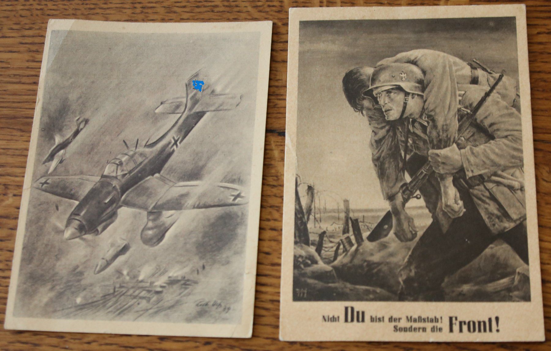 Cartoline postali: 2 Ansichtskarten 2. Weltkrieg – Usato da Rothenburg venduto da bbbaer1971