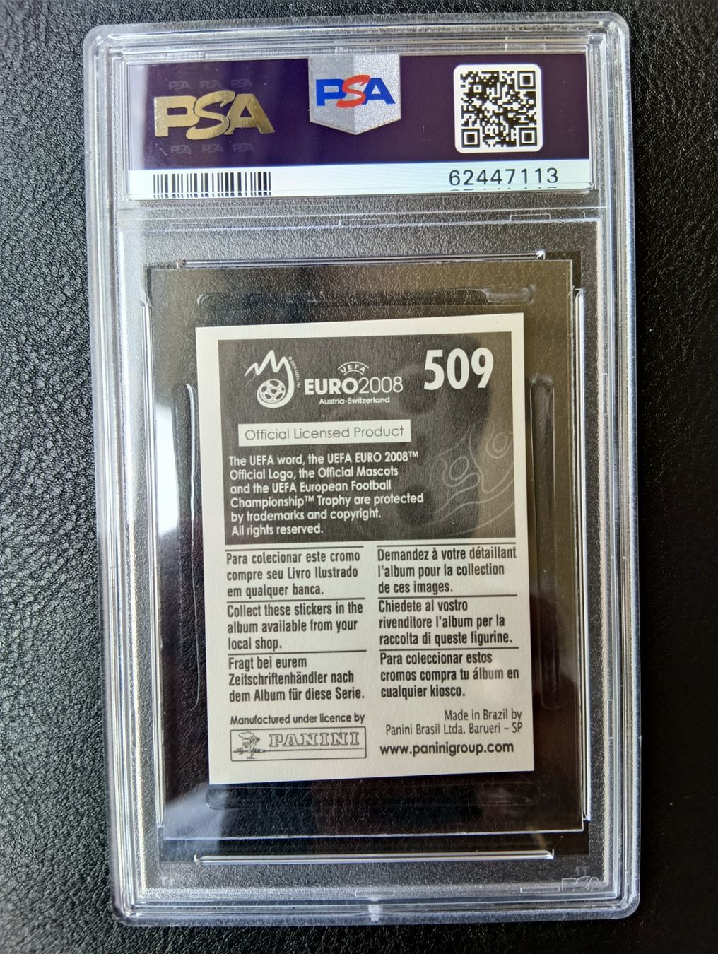 Panini Carte collezionabili: 2008 Panini Christiano Ronaldo PSA 8 #509 – Usato da Steinen venduto da antikesundseltenes 1