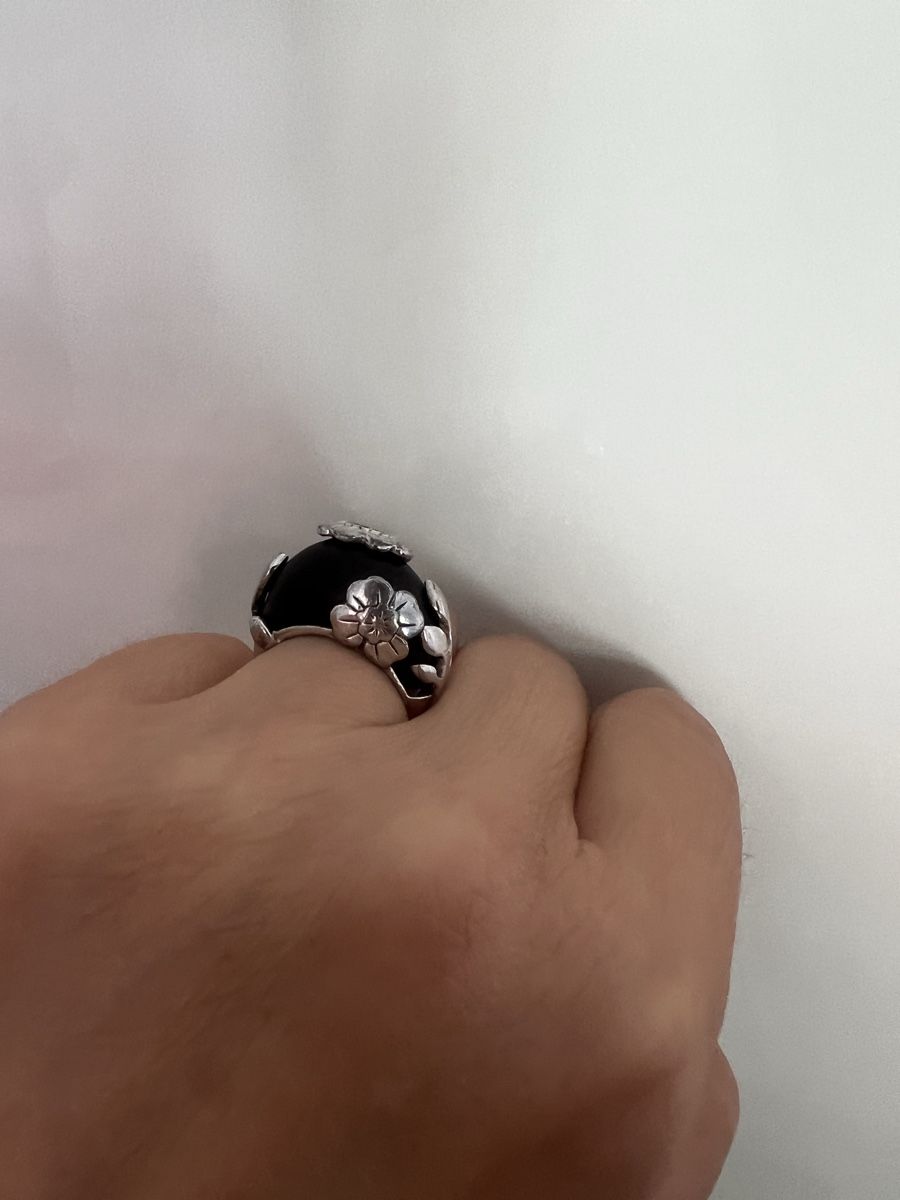 Kenzo Anelli: KENZO Silber Ring mit Holz Gr.58 – Usato da Basel venduto da Cica22 1