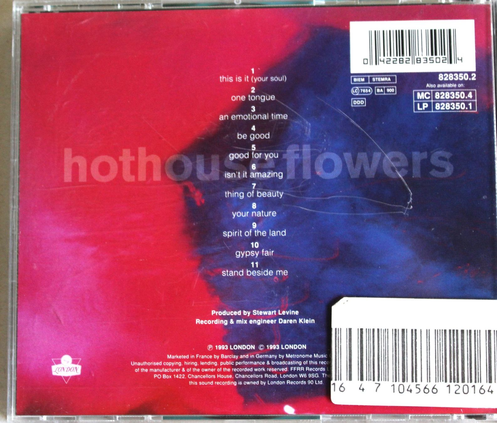 CD: Hothouse flowers / Songs from the rain – Usato da Worblaufen venduto da Cookie23 1