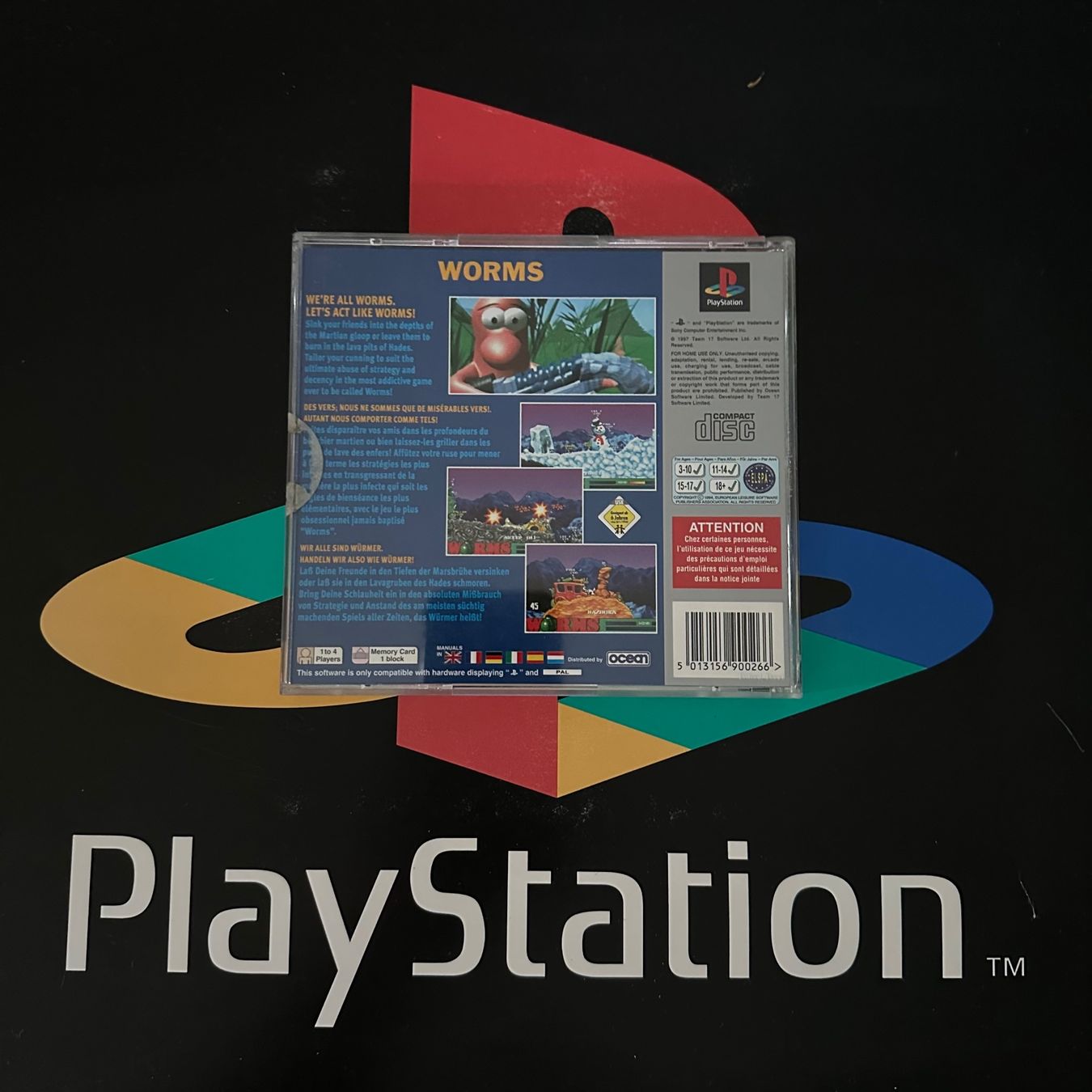 Spiele: Worms für Sony PlayStation PS1 – Gebraucht aus Kestenholz von Mad18 1