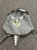 Childrens Backpack Dinosaur Design Grey