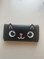 Schwarze Geldbörse mit Katzen Design, neuwertig Portemonnaie