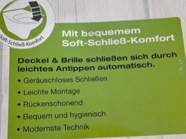 WC: WC-Deckel  neu -  Sitzplatz – Neuf avec emballage d'origine à Altbüron par Februar26 2