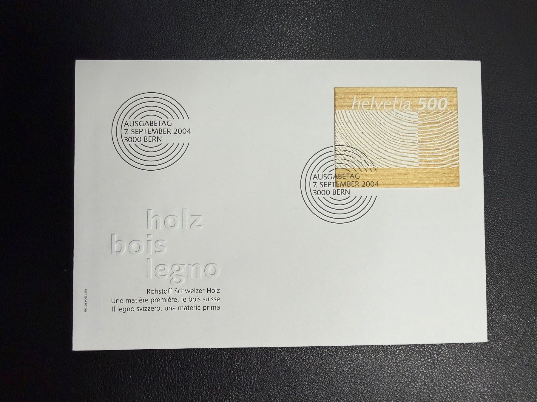 Tutti i francobolli: CH Rohstoff Schweizer Holz 2004 FDC – Nuovo (secondo la descrizione) da oberrüti venduto da jeanmei