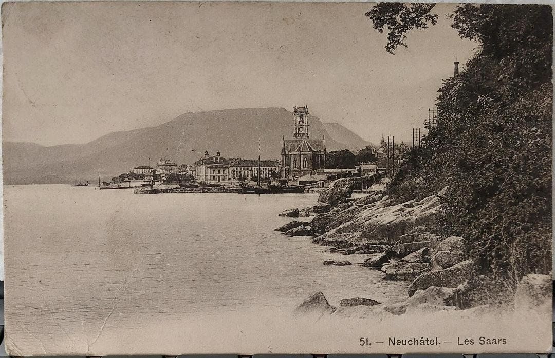Cartoline postali: NEUCHÂTEL - Les Saars - 1911 – Usato da Delémont venduto da Domdom1