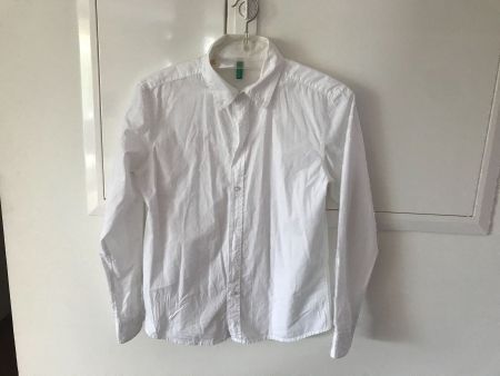 Hemd lang weiss BENETTON Gr. 10/11
