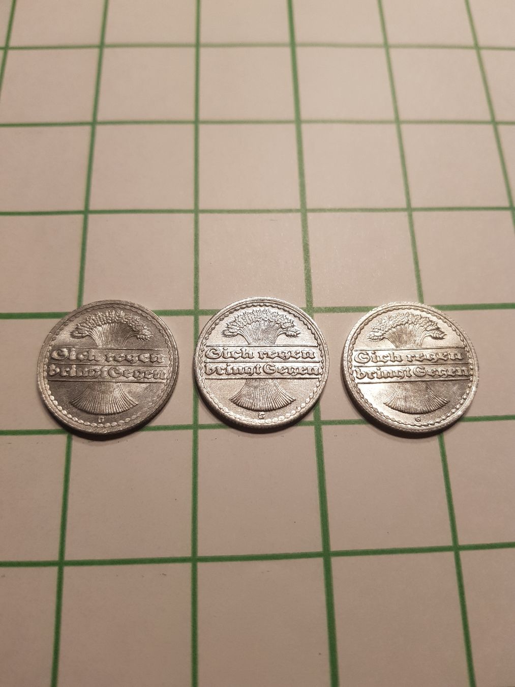 Tutti le monete: 3 x 50 Pfennig – Usato da Altnau venduto da samira41 1