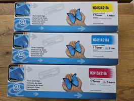 HP Toner W2410A/216A, CMY, Farbpatronen, Neu & OVP!