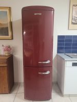 Retro Kühlschrank Gorenje, bordeaux Rot