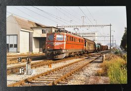 SBB Ae 6/6 11417 «Fribourg» Güterzug in Gerlafingen 1.9.99
