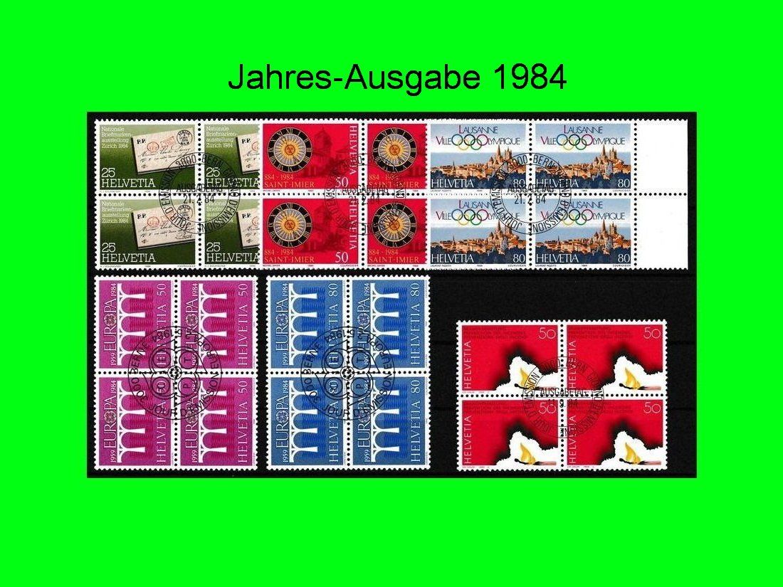 Tutti i francobolli: Viererblock "Jahres-Ausgabe 1984" – Nuovo (secondo la descrizione) da Dübendorf venduto da chiara48