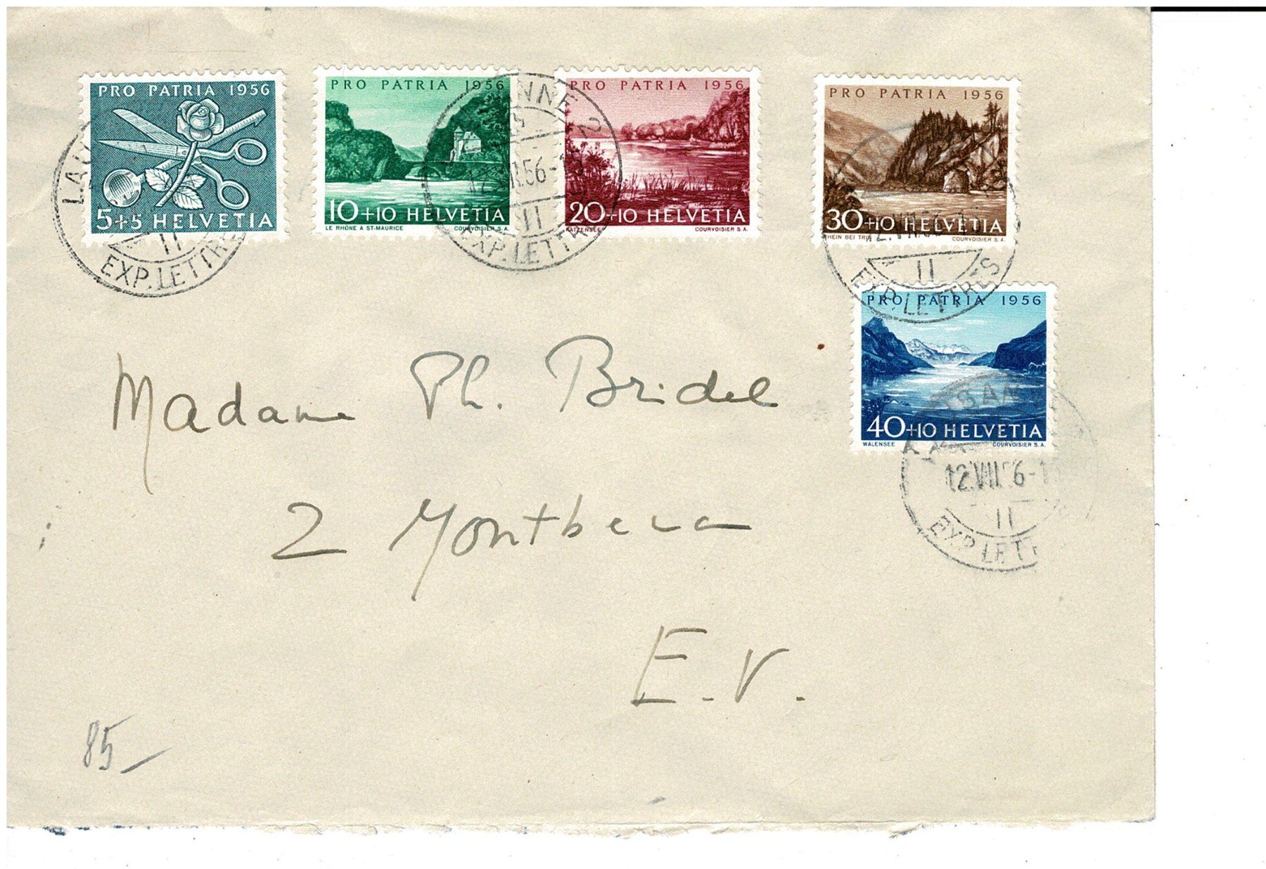 Tutti i francobolli: PP 1956 FDC – Usato da Lausanne venduto da Whorvath