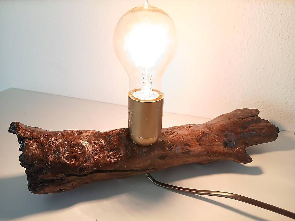Lampade: Retro Dekolampe Holz – Nuovo (secondo la descrizione) da Luzern venduto da Brokiland