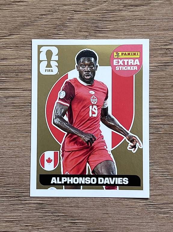 Panini Carte collezionabili: Panini 2026 Extra Sticker - Alphonso Davies GOLD – Nuovo (secondo la descrizione) da Uetikon am See venduto da Lexiklexi