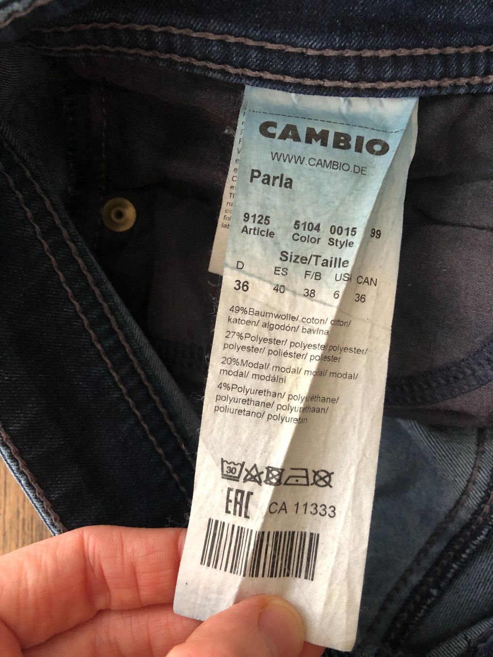 Cambio Jeans: Cambio Jeans Parla Grösse 36 – Usato da Berg am Irchel venduto da Zweiti_Chance 3